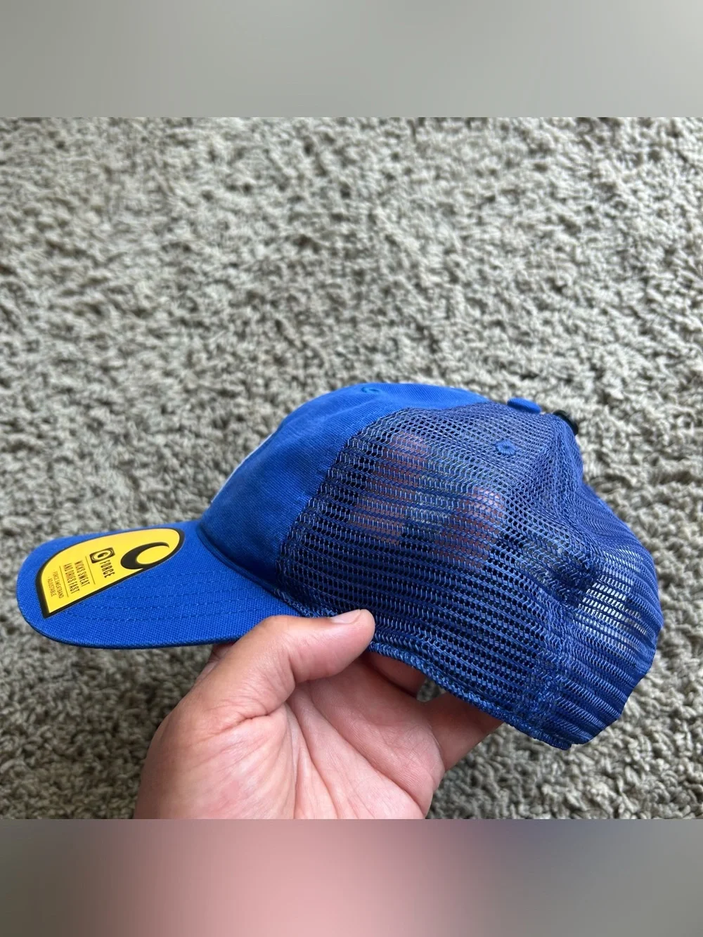 NWT Carhartt Force Hat Mens OS Adjustable Snap Back Blue Canvas Mesh Trucker Cap